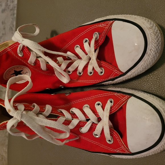 Converse Red High-Top Sneakers - Picture 1 of 9